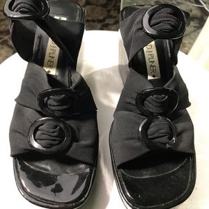 Donald J Pliner Wedge Patent Sandals